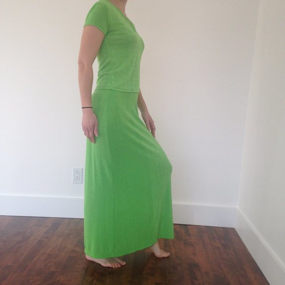 Digol Digol - Lime Green Maxi Skirt Set - Picture 6 of 13